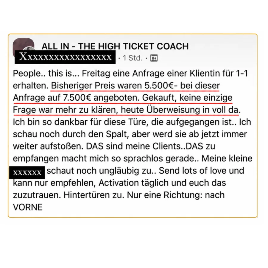 Community-Post: Preis von 5.500 auf 7.500 angehoben, ohne eine einzige Rückfrage gekauft